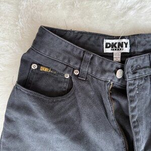 DKNY Vintage black wash high waist denim shorts
